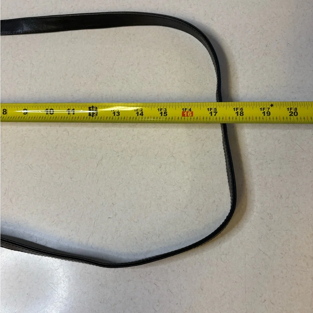 Vintage Moda Italia Venezia Black Leather Crossbody Bag - Picture 9 of 9